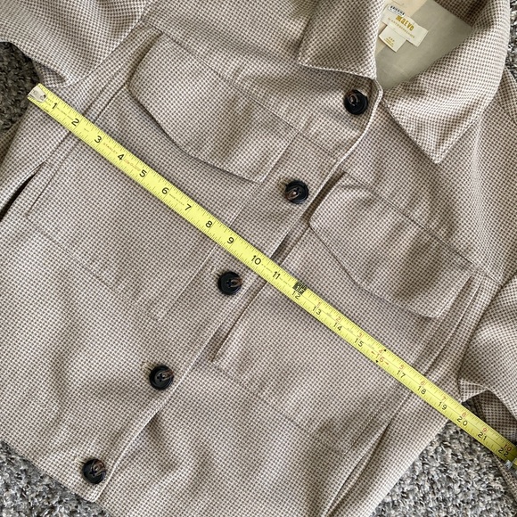 Anthropologie Maeve Tan Houndstooth Lightweight Utility Jacket NWOT - Picture 12 of 13